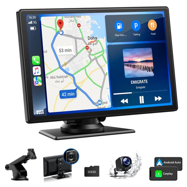 LAMTTO A-pple CarPlay Screen, 9 Zoll Android Auto Bildschirm 🚗📱