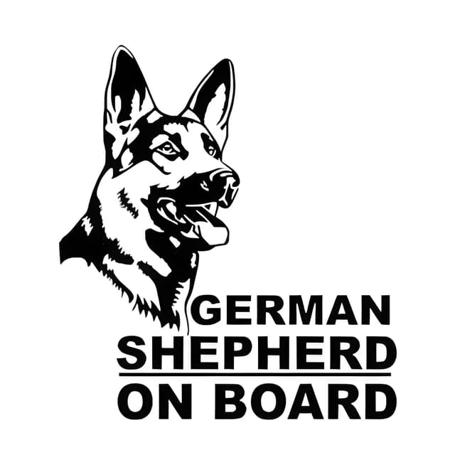 🐕 Autoaufkleber 15cm Schwarz Deutscher Schäferhund Aufkleber Black German Shepherd On Board Car Stickers 🚗