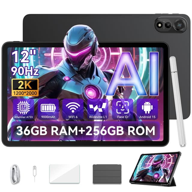 Blackview 12 Zoll 90Hz Android 15 Tablet Mega2WiFi - 2K FHD+ Gaming Tablet 📱🎮