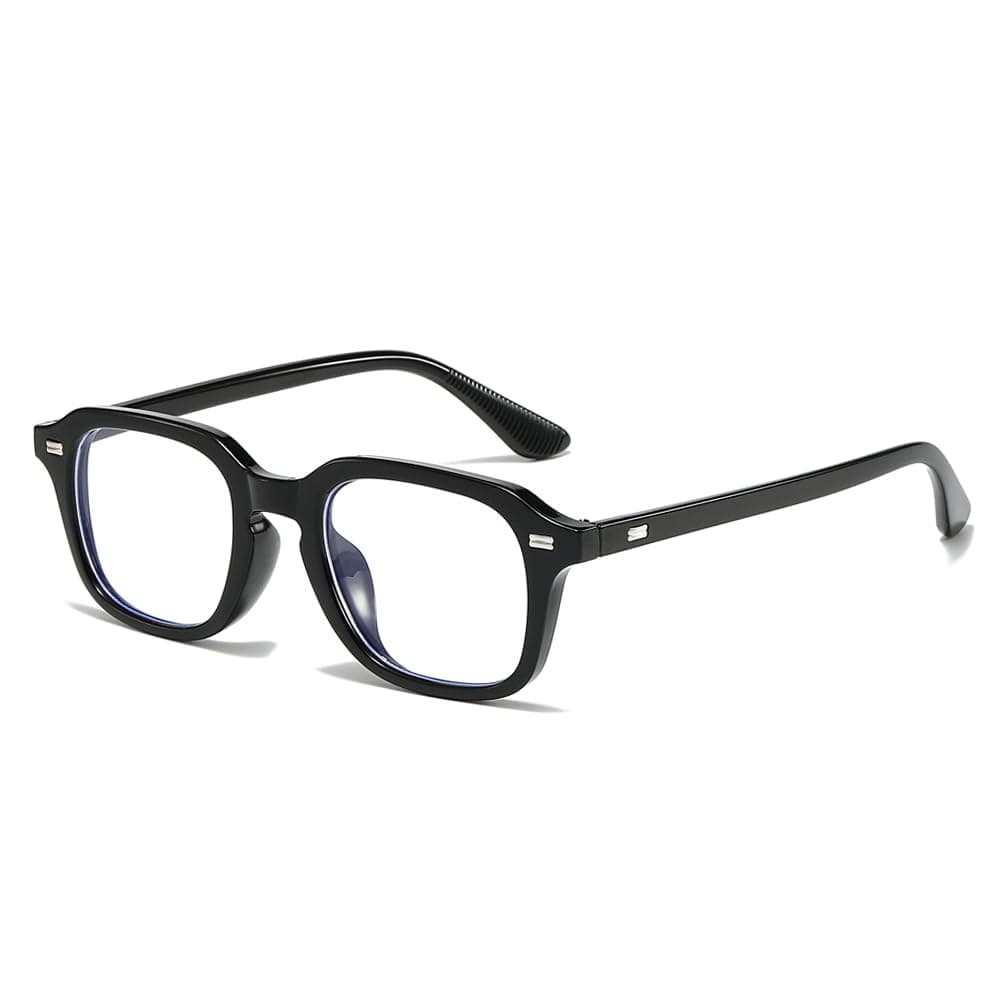 YAMEIZE Quadratische Blaulicht Brille Damen Herren 👓 - Anti Blaulicht Brille Retro Blaufilter Brille Gaming Brille Schwarz Klar