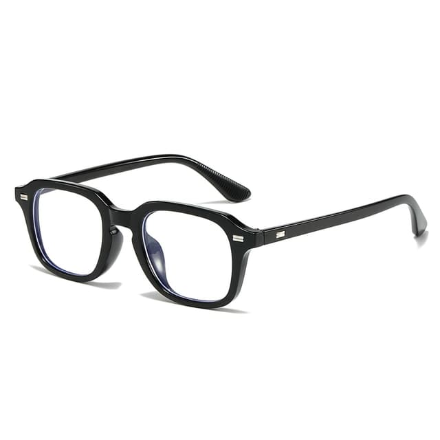 YAMEIZE Quadratische Blaulicht Brille Damen Herren 👓 - Anti Blaulicht Brille Retro Blaufilter Brille Gaming Brille Schwarz Klar