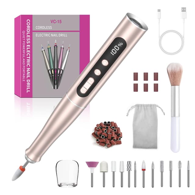 🌟 Nagelfräser für Gelnägel 12 in 1 Set - Elektrische Nagelfeile | Nail Drill 🌟