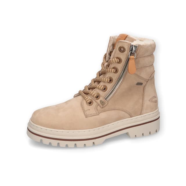 🔥 Super Deal! Damen Schnürboot mit warmem Wollfutter 37 EU Beige - Nur 55.29€
