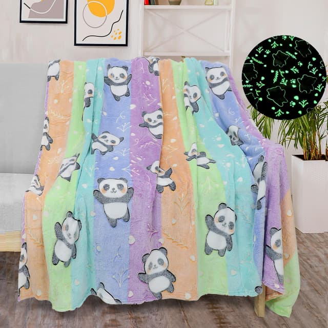 Kinder Panda Leuchtende Kuscheldecke - Tolles Geschenk für Mädchen 🐼