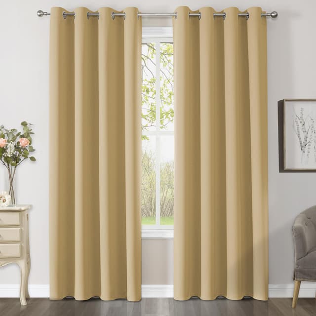 🌙 CUCRAF Gardinen mit Ösen Vorhang Blickdicht 2er Set H245 x B140 cm 🌟