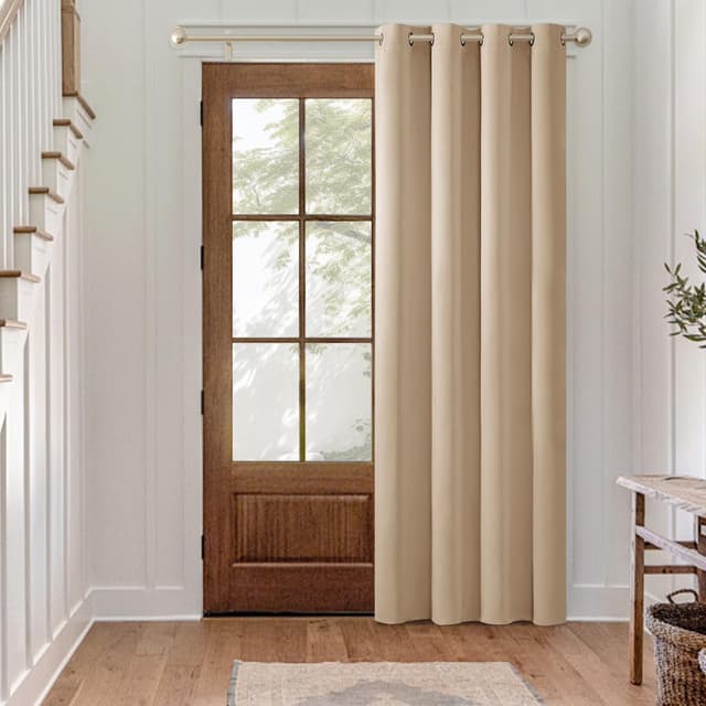 MIULEE Verdunklungsvorhang Beige Blickdichte Vorhänge mit Ösen 1 Stück H 185 x B 140 cm 🌙🪞🏡
