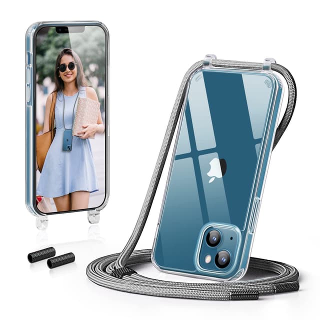 📱💫 GOODVISH Handykette für iPhone 13 6,1'' - Silber