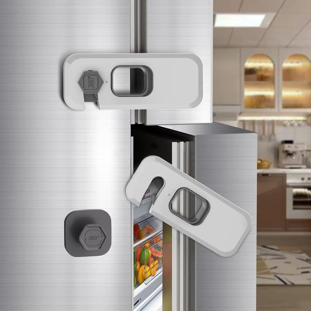 🔒 5 Stück Kinder Kühlschrank Schloss - Kindersicherung für Waschmaschine, Schränke und Toiletten