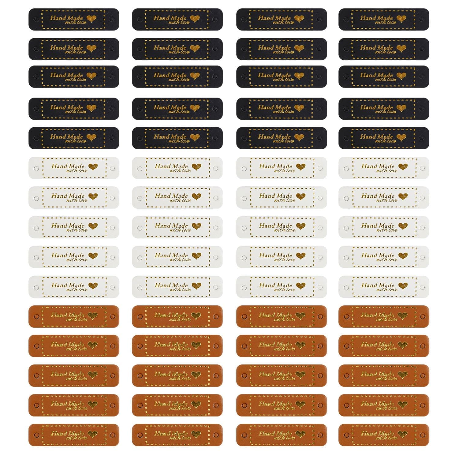 DIYCUT Handmade Label zum Annähen, 60 Stück Labels zum Annähen