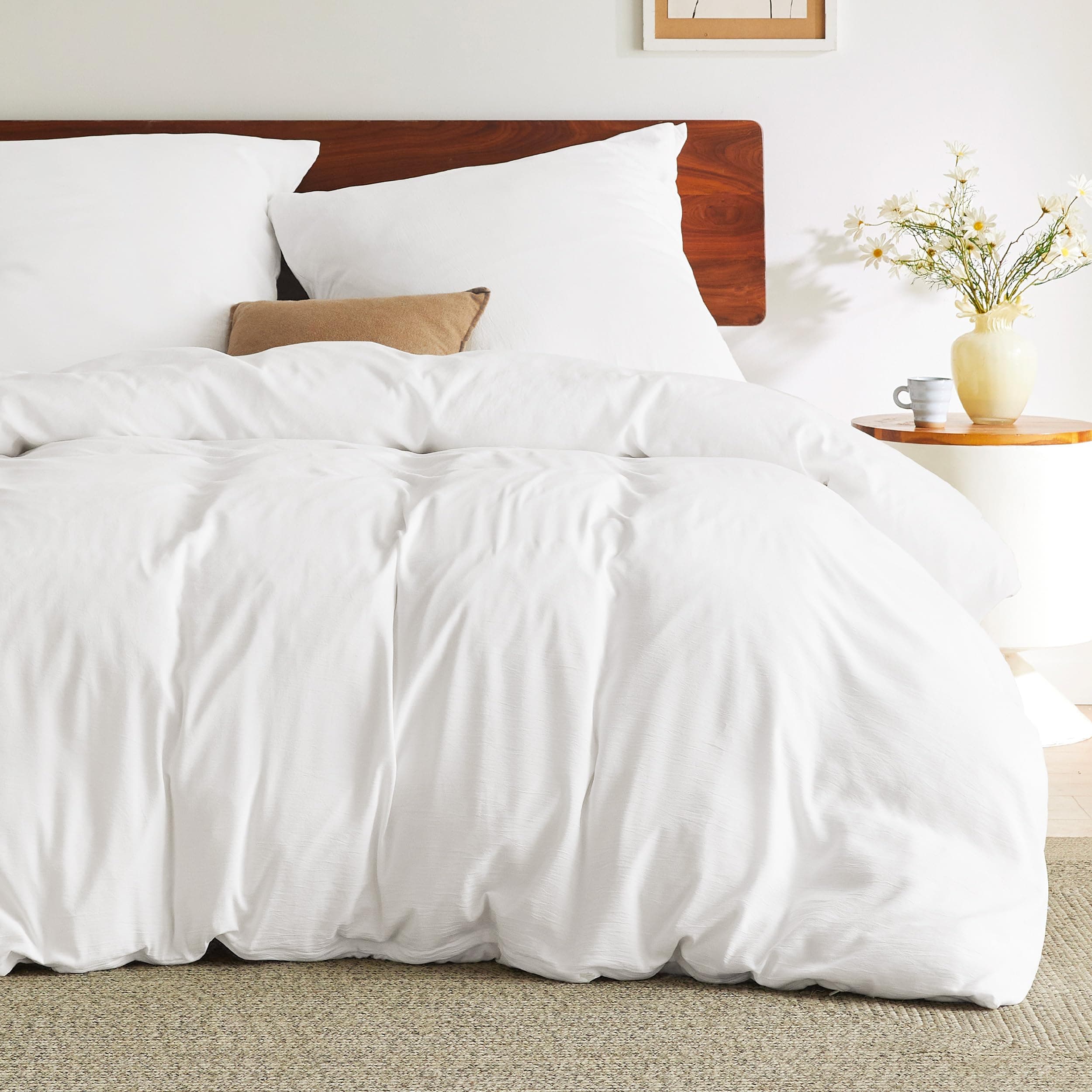 BEDSURE Bettwäsche 155x220 3teilig Weiß - Weiche Vorgewaschene ÖKO-TEX Polyester Mikrofaser Bettwäsche-Set 😴