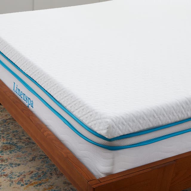 🌟 Linenspa Matratzen Topper 150 x 190 cm, 7,5cm hoch – Matratzenauflage mit Gel Memory Foam