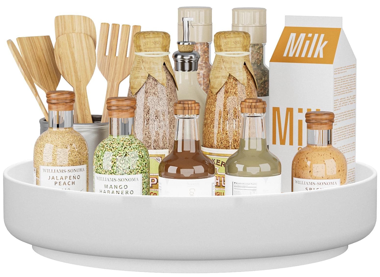 🌟 EKNITEY Lazy Susan Drehteller 33 cm - Praktischer Küchenorganizer 🔄