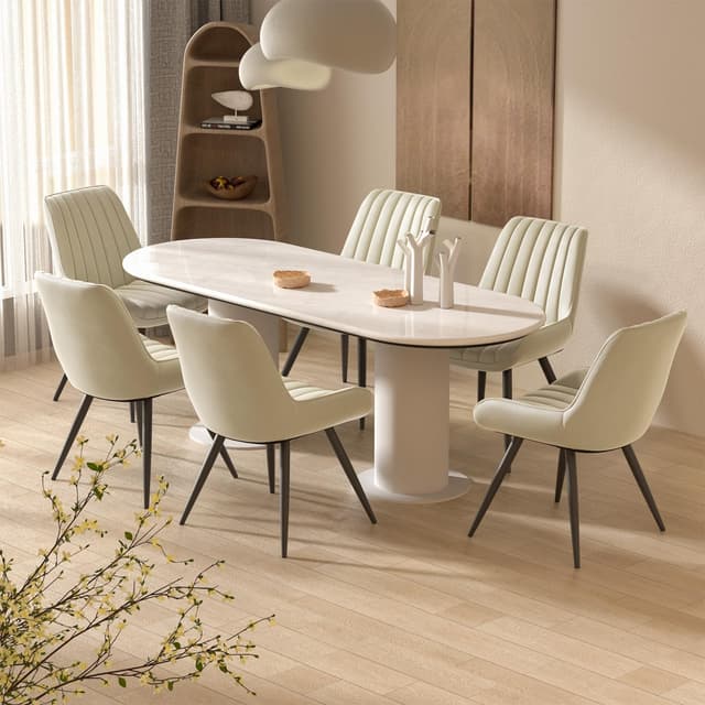 Hawthyhome Esszimmerstühle 6er Set | Polsterstühle mit 5 cm Sitzkissen 😍