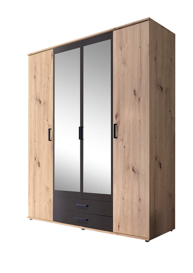 🌟 Stella Trading CHICAGO Eleganter Kleiderschrank mit viel Stauraum 🌟