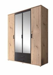 🌟 Stella Trading CHICAGO Eleganter Kleiderschrank mit viel Stauraum 🌟