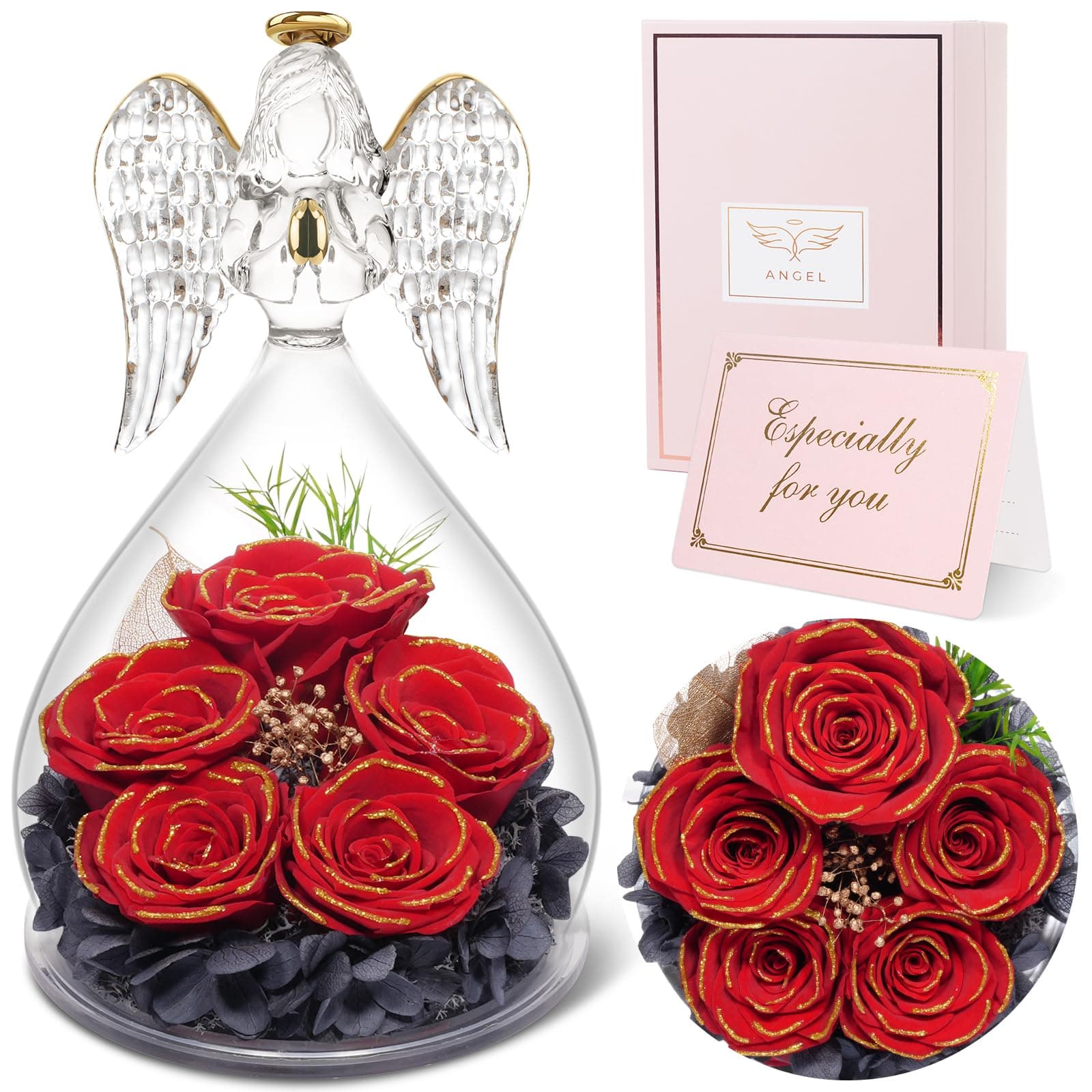SUNIA Ewige Rose Engel Geschenke für Frauen Weihnachten
