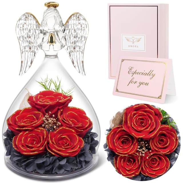 SUNIA Ewige Rose Engel Geschenke für Frauen Weihnachten