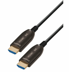 MaxTrack aktives HDMI® Glasfaser Kabel C507-15ML - HDMI 2.1, 8K@60Hz, 4K@120Hz, eARC, 3D, HDR, HDCP 2.2, YUV 4:4:4, bis zu 100m Reichweite 15 METER