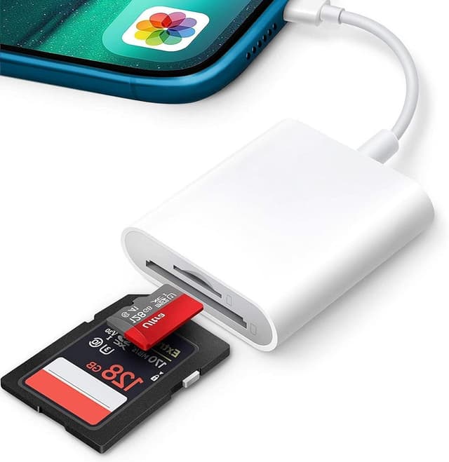 📸📱 SD Kartenleser für Phone 2 in 1 SD Kartenleser mit Micro SD/TF Dual Slot