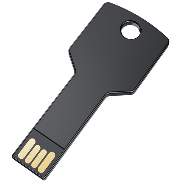 🔑 Uflatek 32GB USB Stick Schlüsselform Schwarz Flash Laufwerk