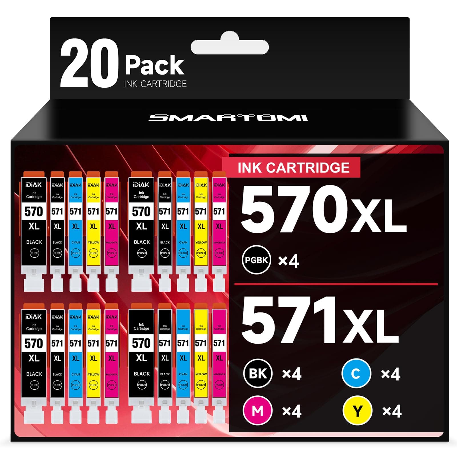 🖨️ 20er-Pack Druckerpatronen für Canon PGI-570 XL CLI-571 XL