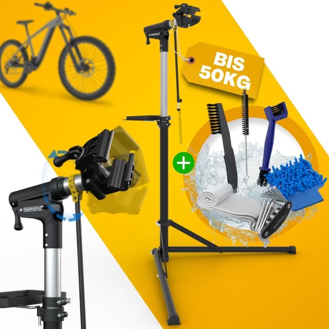 Tarpofix® Montageständer für Fahrräder bis 50kg 🚲 | Profi Fahrrad Montageständer