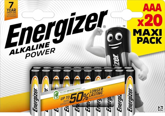 🔋 Energizer Alkaline Power AAA Batterien, 20 Stück - Sonderangebot
