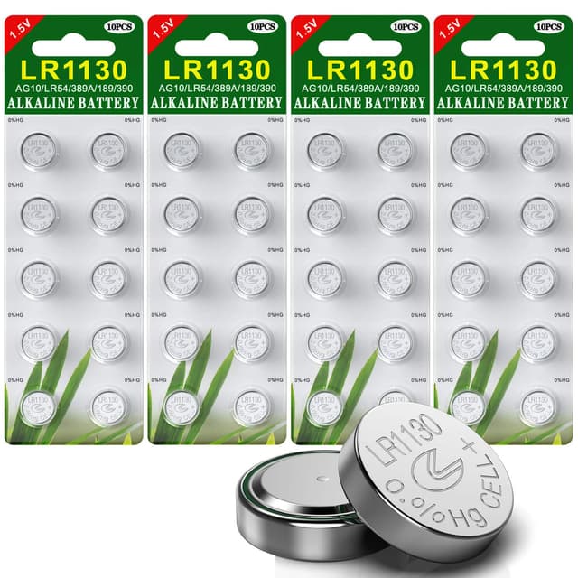 GutAlkaLi 40 Stück AG10 LR1130 1.5V Alkaline Knopfzelle Batterien ohne Quecksilber 🌟