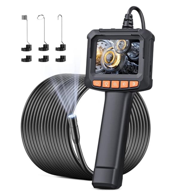 Endoskopkamera mit Licht 10M, Qimic 1080P HD Rohrkamera mit 8 Einstellbaren LEDs
