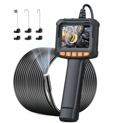 Endoskopkamera mit Licht 10M, Qimic 1080P HD Rohrkamera mit 8 Einstellbaren LEDs