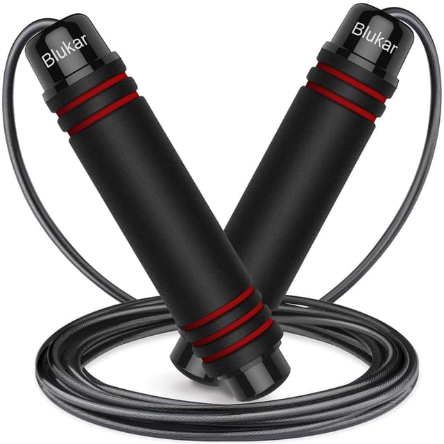 🏋️ Blukar Springseil, Speed Rope Verstellbar mit Hautfreundlichen Schaum Griffen - Angebot