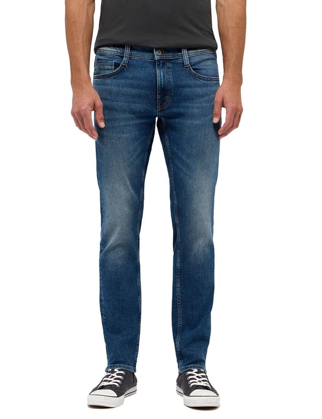 👖 Mega Angebot: MUSTANG Herren Slim Jeans 28W / 32L - Mittelblau