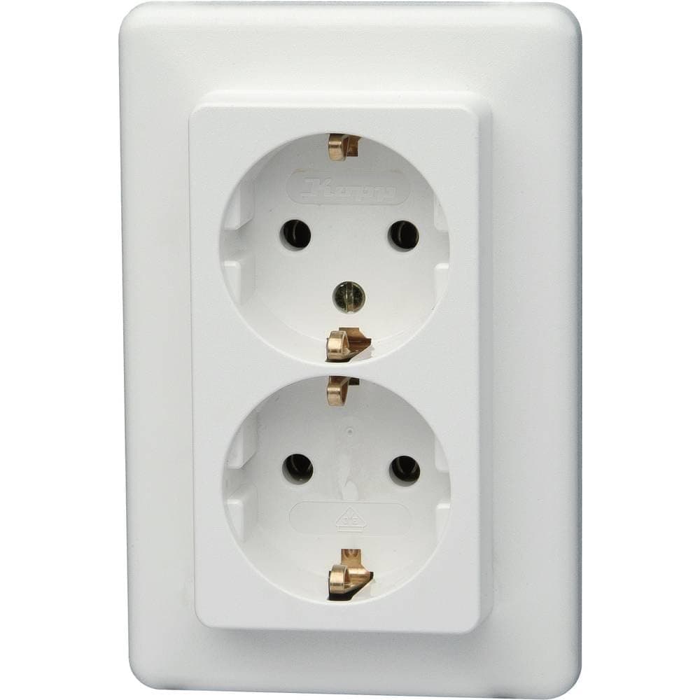 🔌🛍️ Kopp 912613066 Europa Schutzkontakt-Steckdose 2-fach arktis-weiß 5.55€