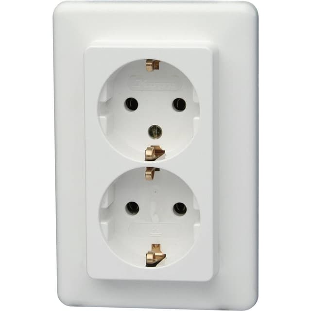 🔌🛍️ Kopp 912613066 Europa Schutzkontakt-Steckdose 2-fach arktis-weiß 5.55€