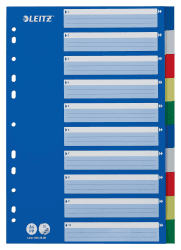 📚 Leitz Register für A4 - 10-teiliges Register aus Karton und Kunststoff Tabs - Mehrfarbig 12566000 - Angebot