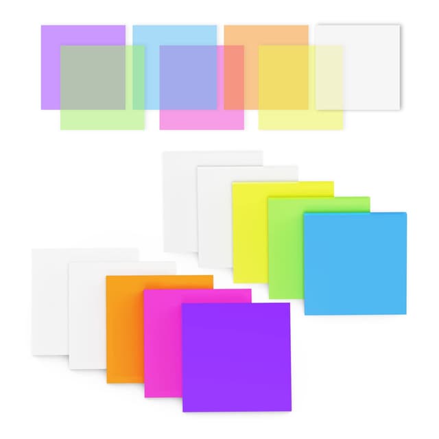 500 Blätter Transparente Haftnotizen - Bunt 🌈