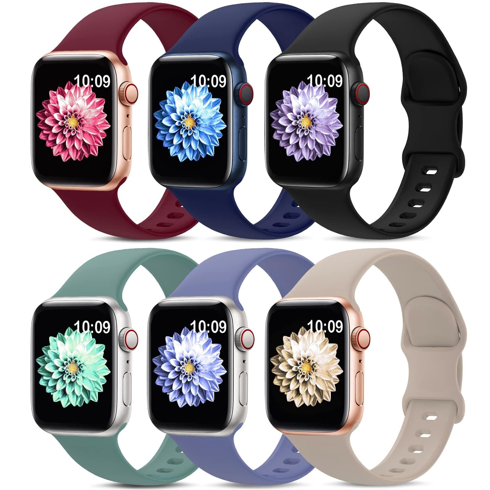 🌟 Angebot: AMSKY 6 Stück Silikon Sport Armbänder für Apple Watch!