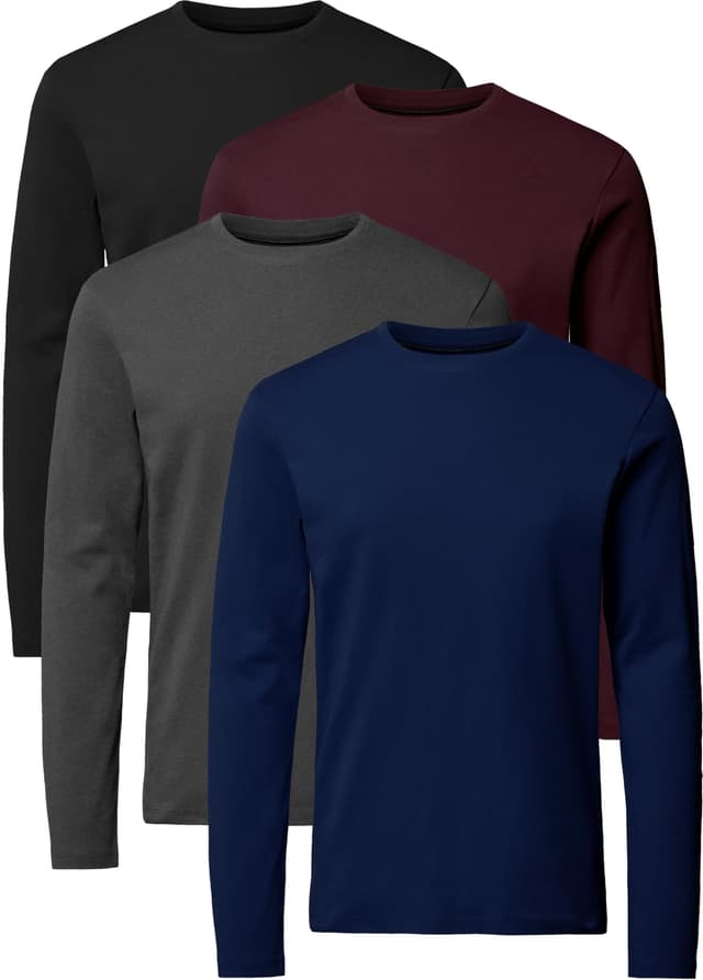FULL TIME SPORTS® Tech 6Er-Pack Sortierte Kurzärmlige, Freizeit Oberteile, Multipack, Herren-T-Shirts Mit Rundhalsausschnitt L Winter_4 🚀👕