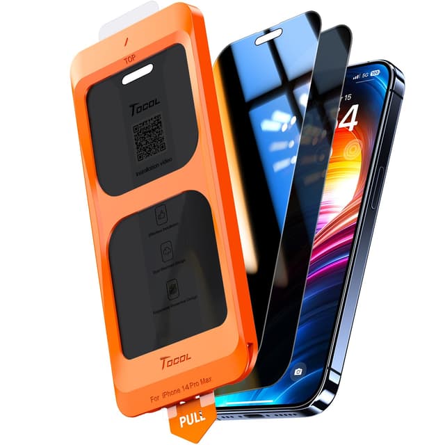 TOCOL iPhone 14 Pro Max Panzerglas Sichtschutz 📱💥