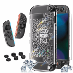 HEYSTOP Hülle für Nintendo Switch 2 - Schutzhülle mit Rautenmuster und Daumengriffen 🎮