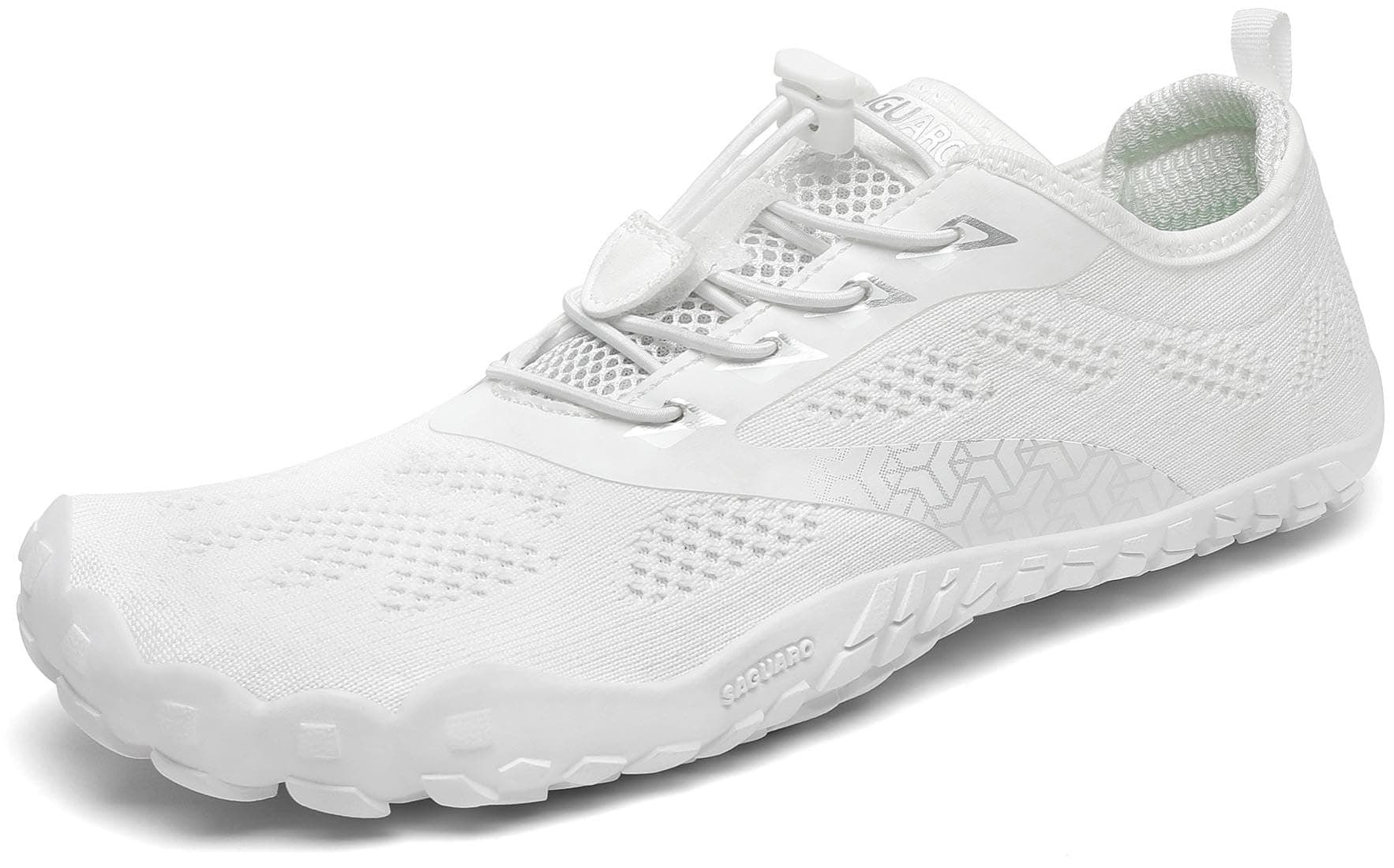 👟 SAGUARO Unisex Minimalistische Barfußschuhe Traillaufschuhe Atmungsaktiv Schnell Trocknend Badeschuhe 38 EU Weiß - 36.79€