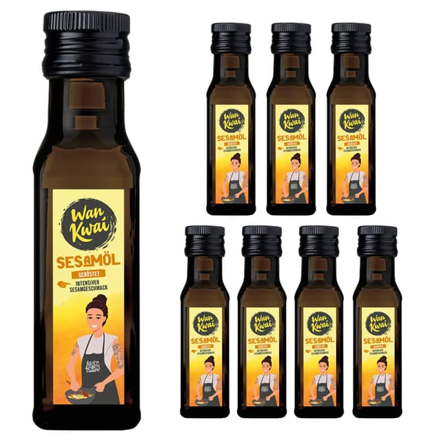 🌟 Angebot: Wan Kwai Sesamöl geröstet - Vorteilspack 8x100 ml (8er Pack) 🌟