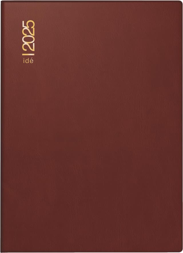 Rido/Idé Taschenkalender Mod. Perfect/Technik I 2025 | A6, Kunststoff, bordeaux 📅📚