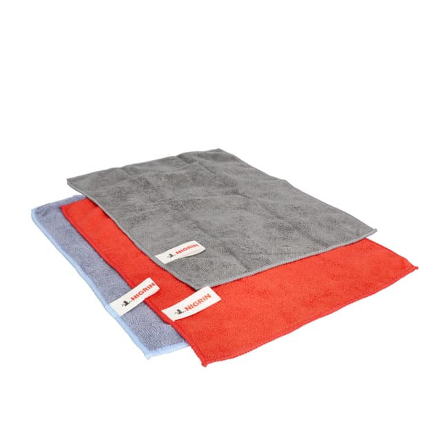 🚗 NIGRIN 71114L Microfaser Tücher, 3-er Rolle Microfaser-Tücher 🧼