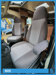 BREMER SITZBEZÜGE Maß Piloten Schonbezüge Set in Grau 822 - Wohnmobil Camper Ducato