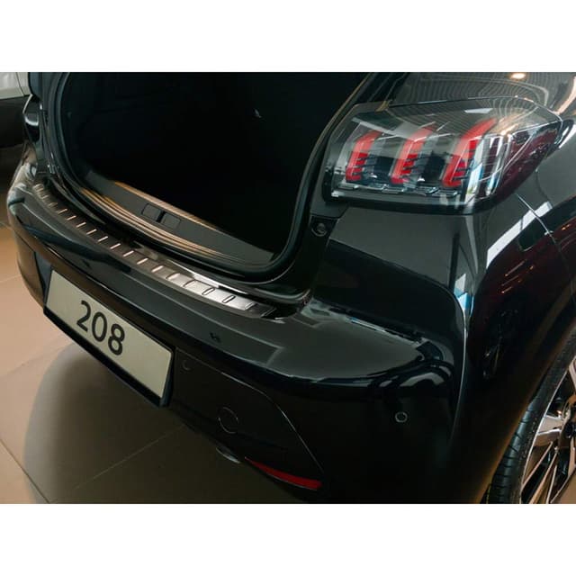 🔥 Großer Deal! Avisa Schwarz Edelstahl Heckstoßstangenschutz für Peugeot 208 II HB