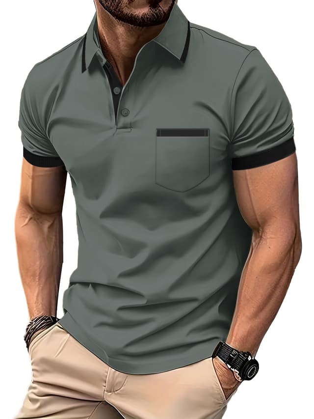 🏌️‍♂️ Zitysport Herren Kurzarm Golf Polo Shirt mit Brusttasche