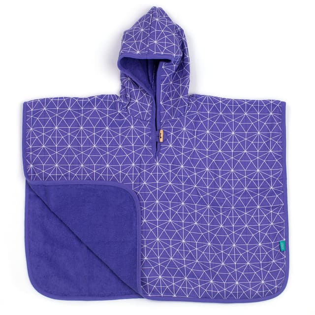 👶🚿 Urban Kanga Badeponcho Baby mit Kapuze Zweiseitiges Poncho Kinder 1 Jahr (Iris Geo) - Angebot