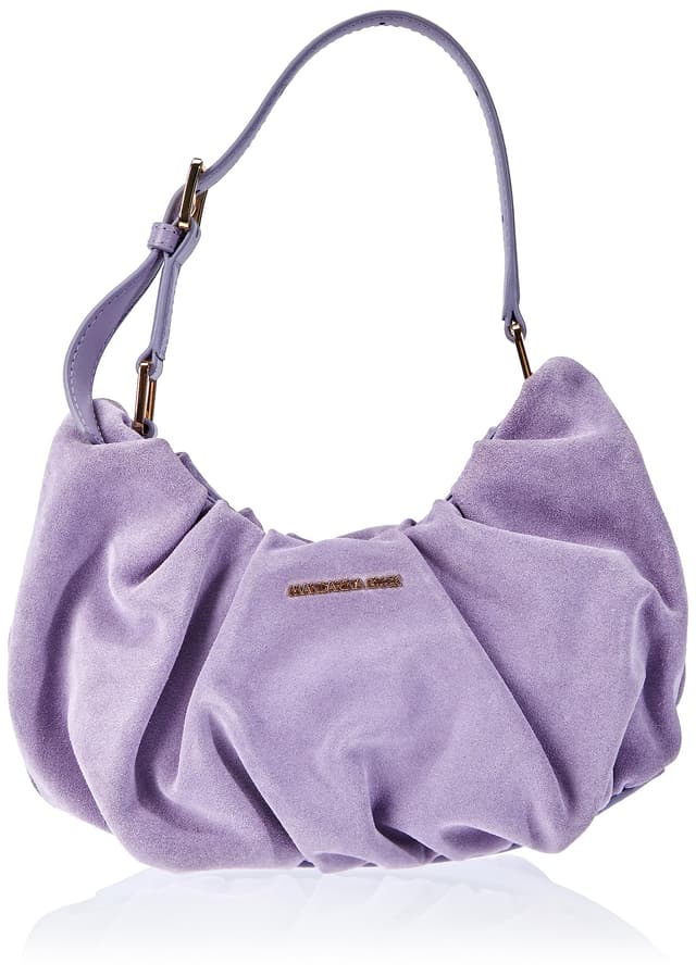 👜 Mandarina Duck Damen Velvet Plisse Wrist Purple Impression 🛍️