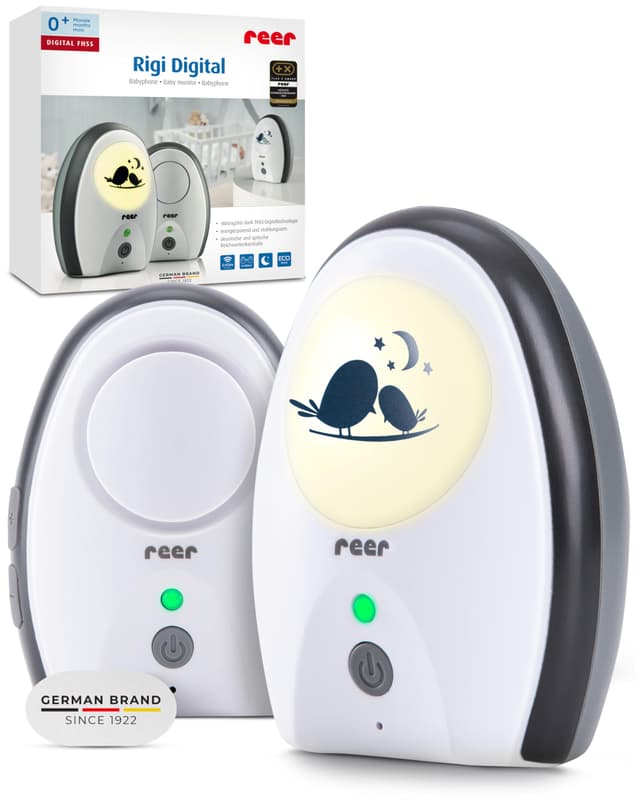 👶📞 reer Rigi Digital Babyphone | 300 m Reichweite | Nachtlicht | Gegensprechfunktion